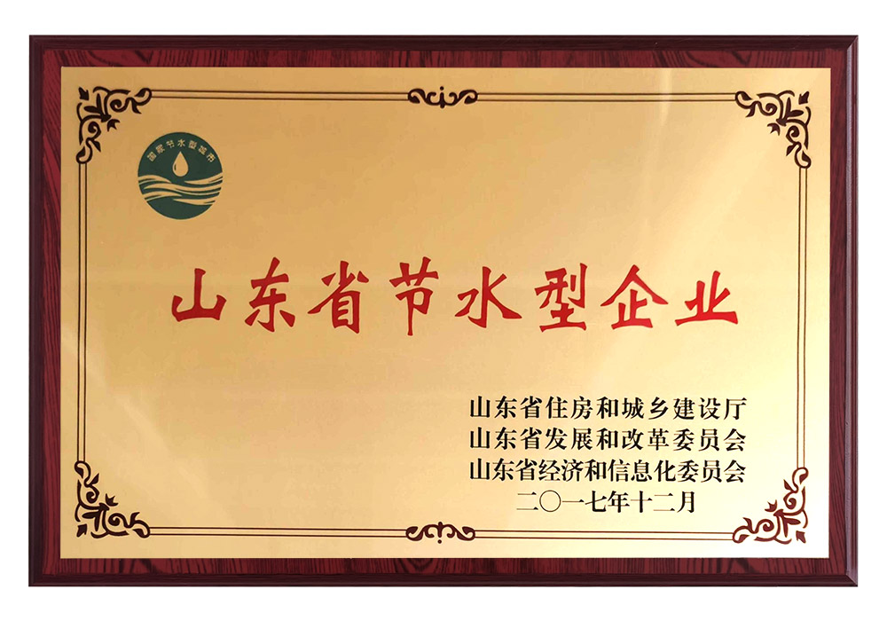 山東省節水型企業